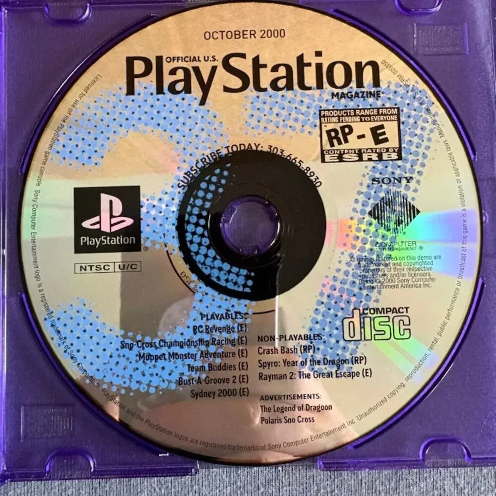 Playstation Magazine Demo 4 Disc Lot Issues 34 36 37 38 2000
